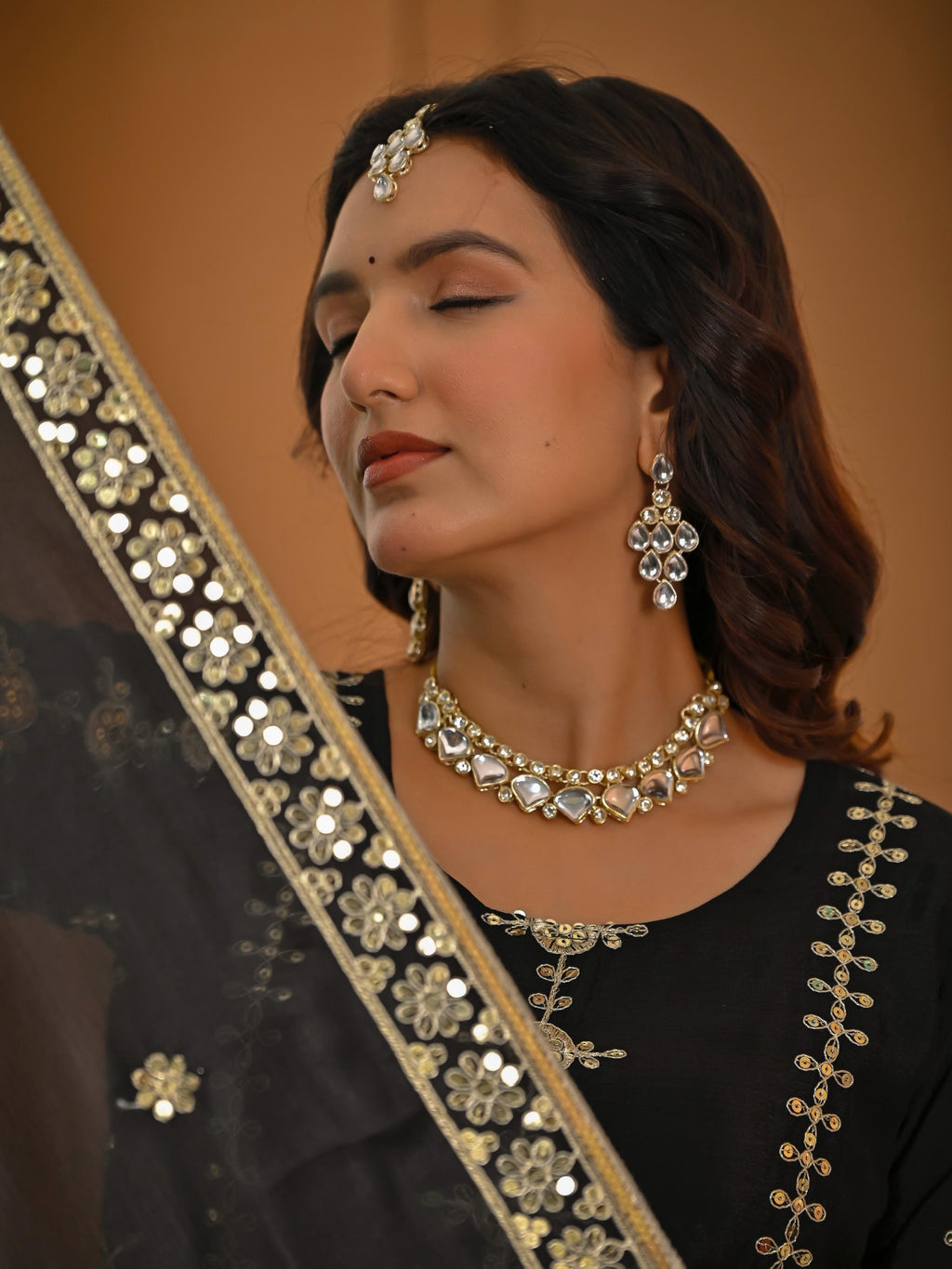 Heavy Vichitra Silk Material Top Plazzo