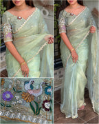 LIQUID ORGANZA SAREE