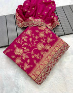 Wedding Attire pure khaddi georgette designer saree