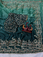 Shaded Color  Soft Frendy Chiffon Saree