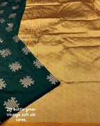 Vintage Style Borderless Soft Silk Woven Saree