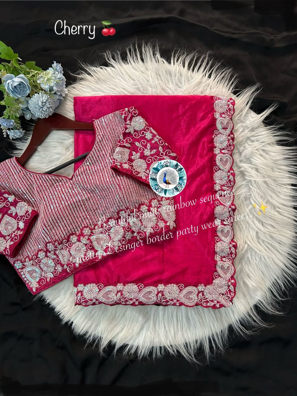 Chinon silks elegant saree
