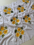 Soft Pure Georgette Handwork Sarees