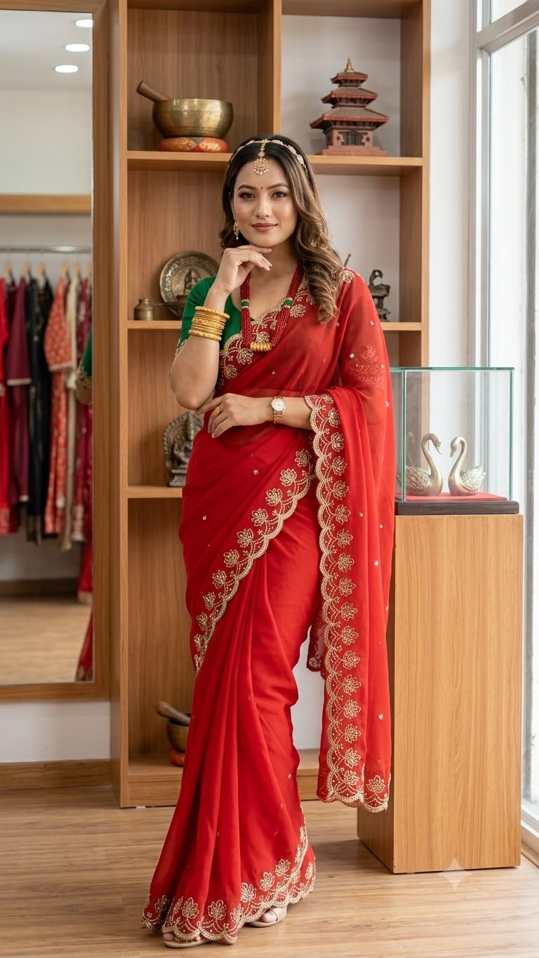 Soft Georgette Sequence Saree