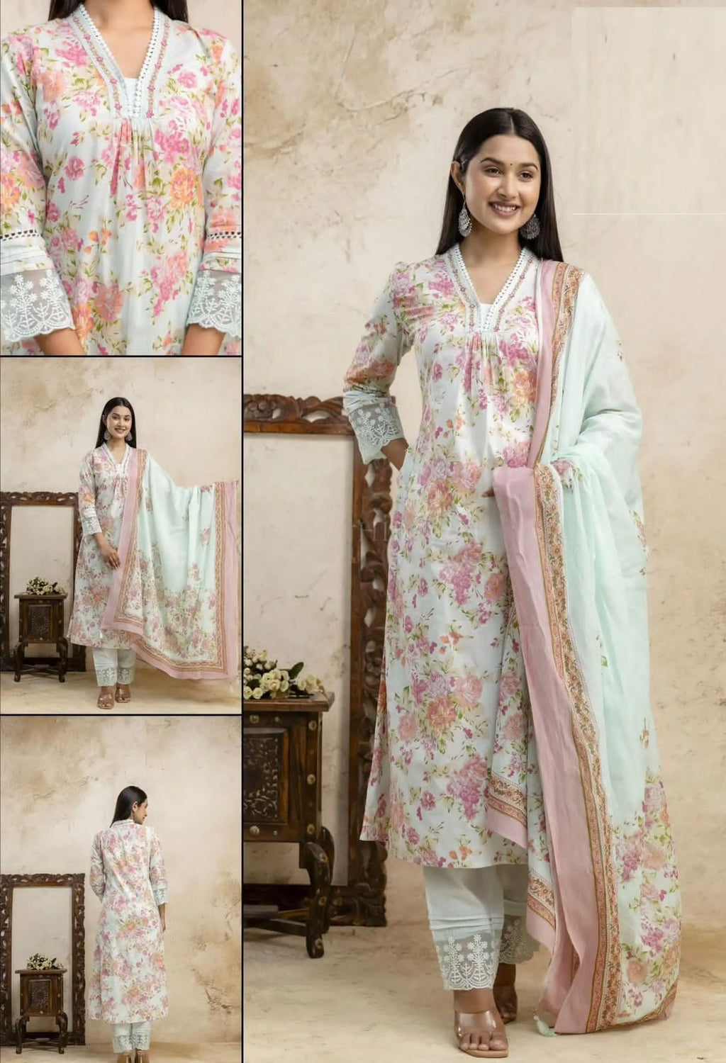 Anarkali Kurti With beautiful Floral print
