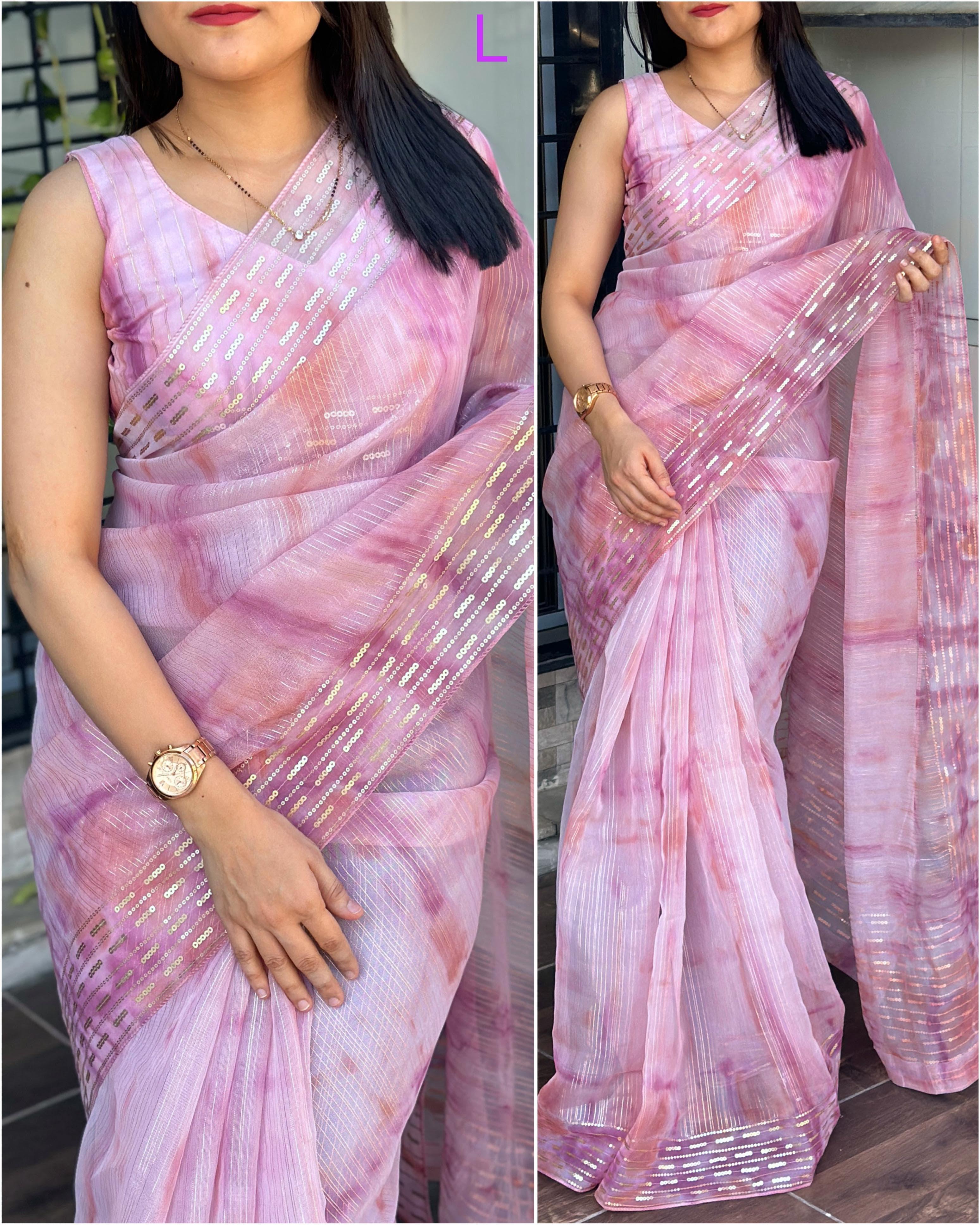 SOFT ORGANZA SAREE
