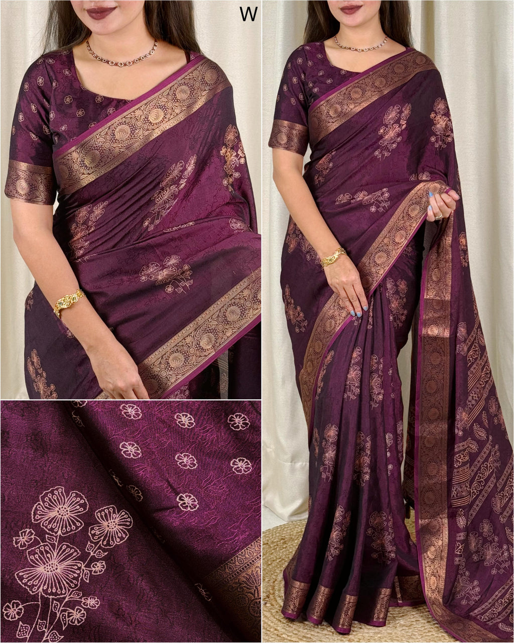 Motif Styled Printed Cotton Saree