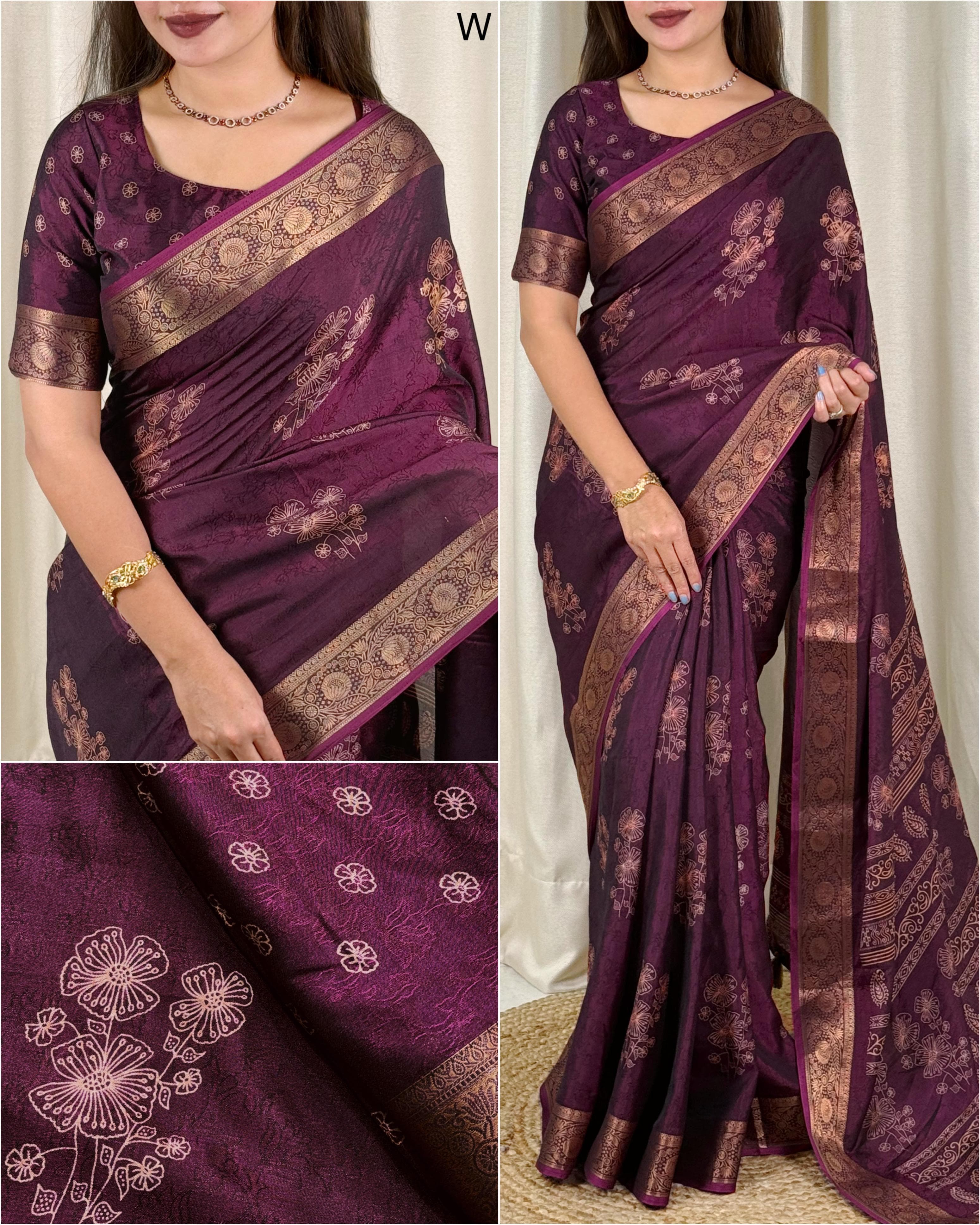Motif Styled Printed Cotton Saree