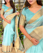 Glass Cotton Light Weight Saree