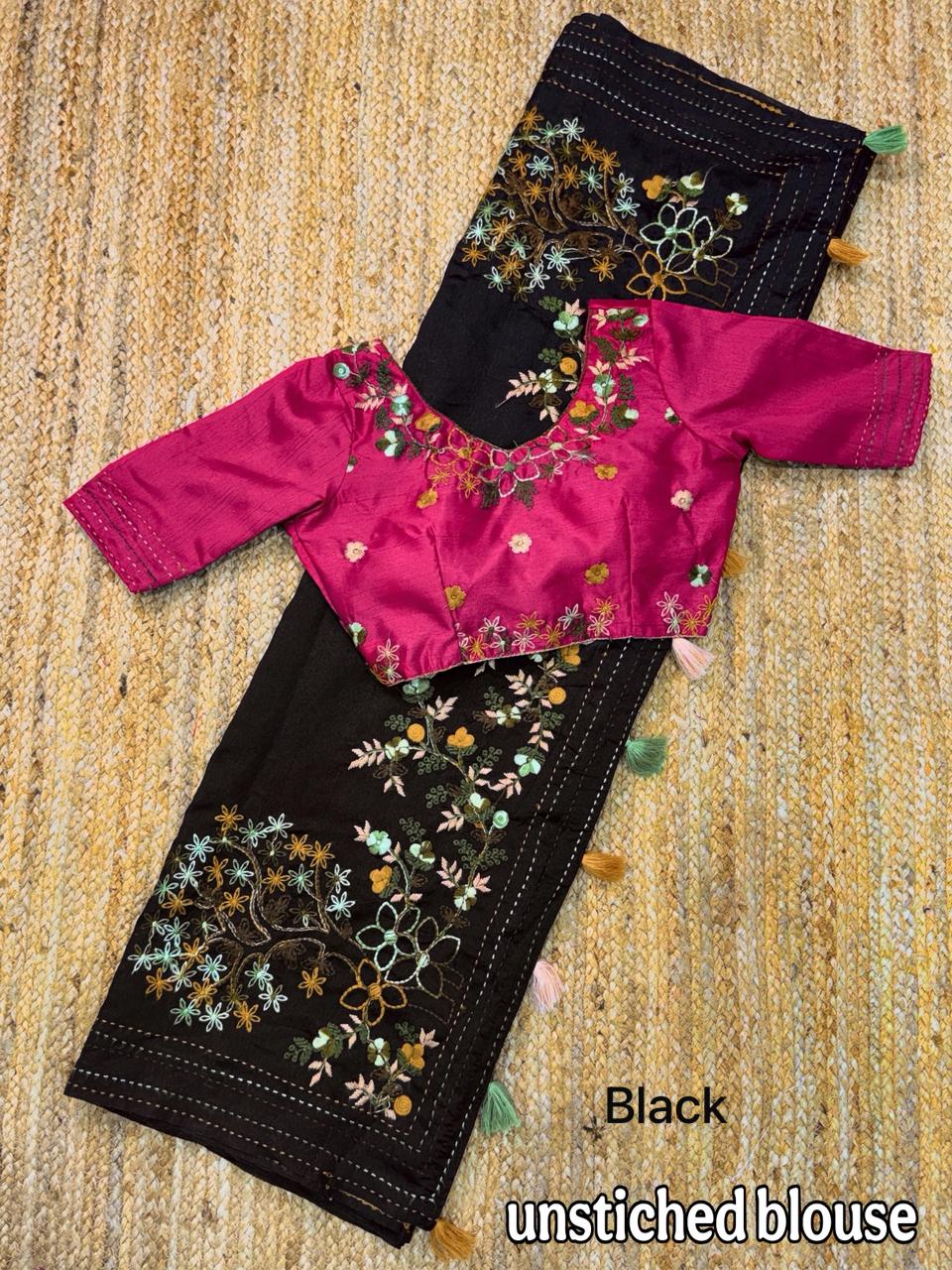 Mishti Doi Tusser Cotton Saree