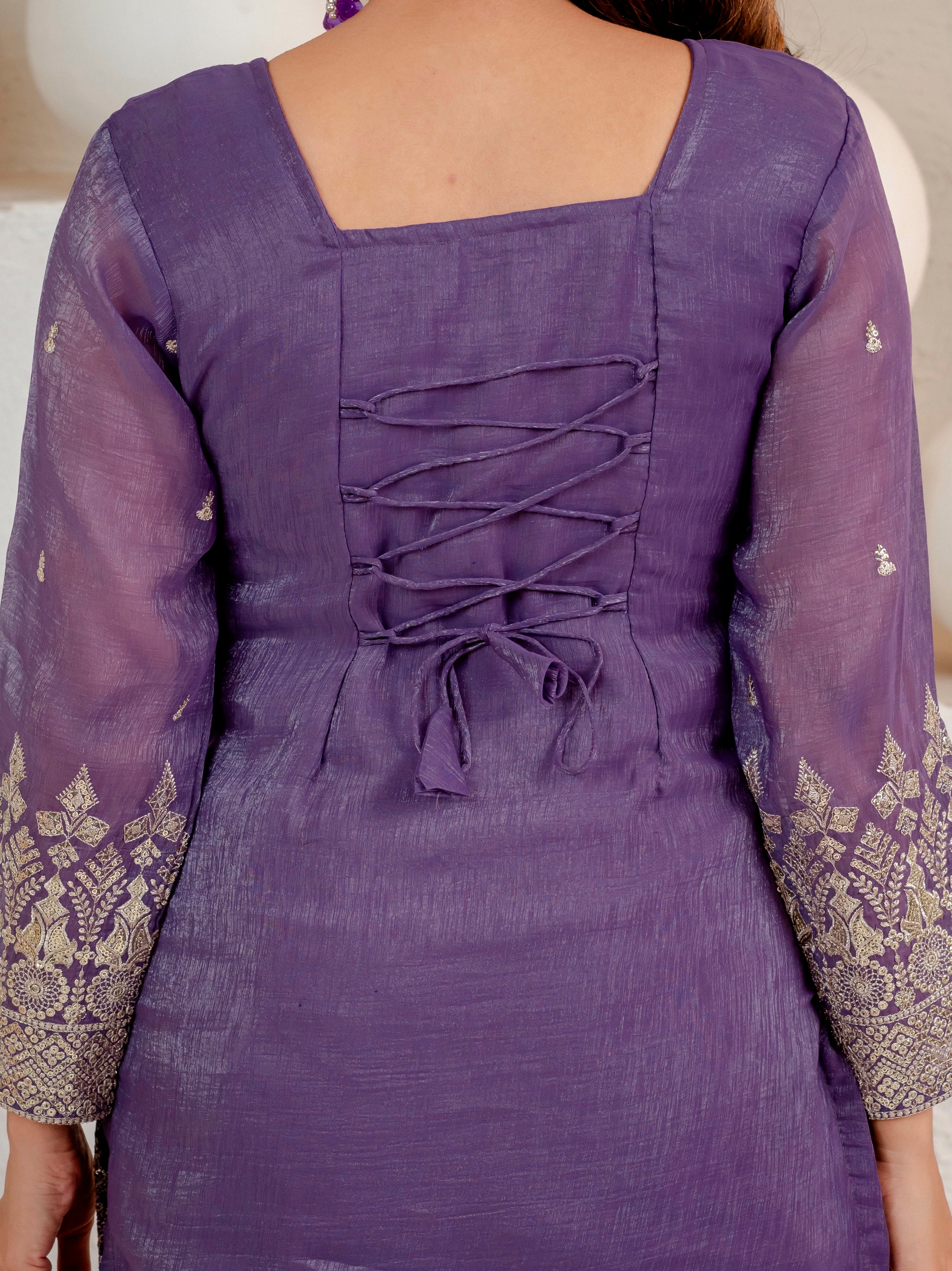 Designer Party Wear Look Top Plazzo