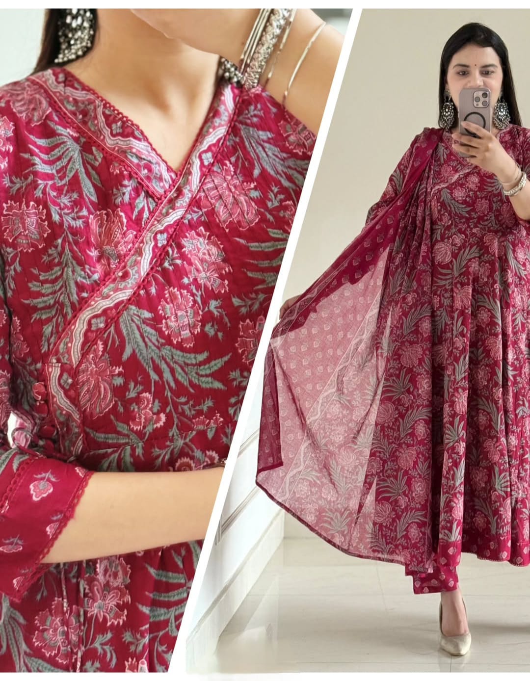 Original Jaipuri Cotton Anarkali Round Kurti