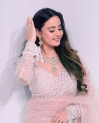 Soft Net Wedding Pink Saree