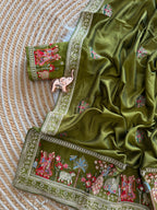 Very Soft nd Elegant Rich look vichitra silk saree