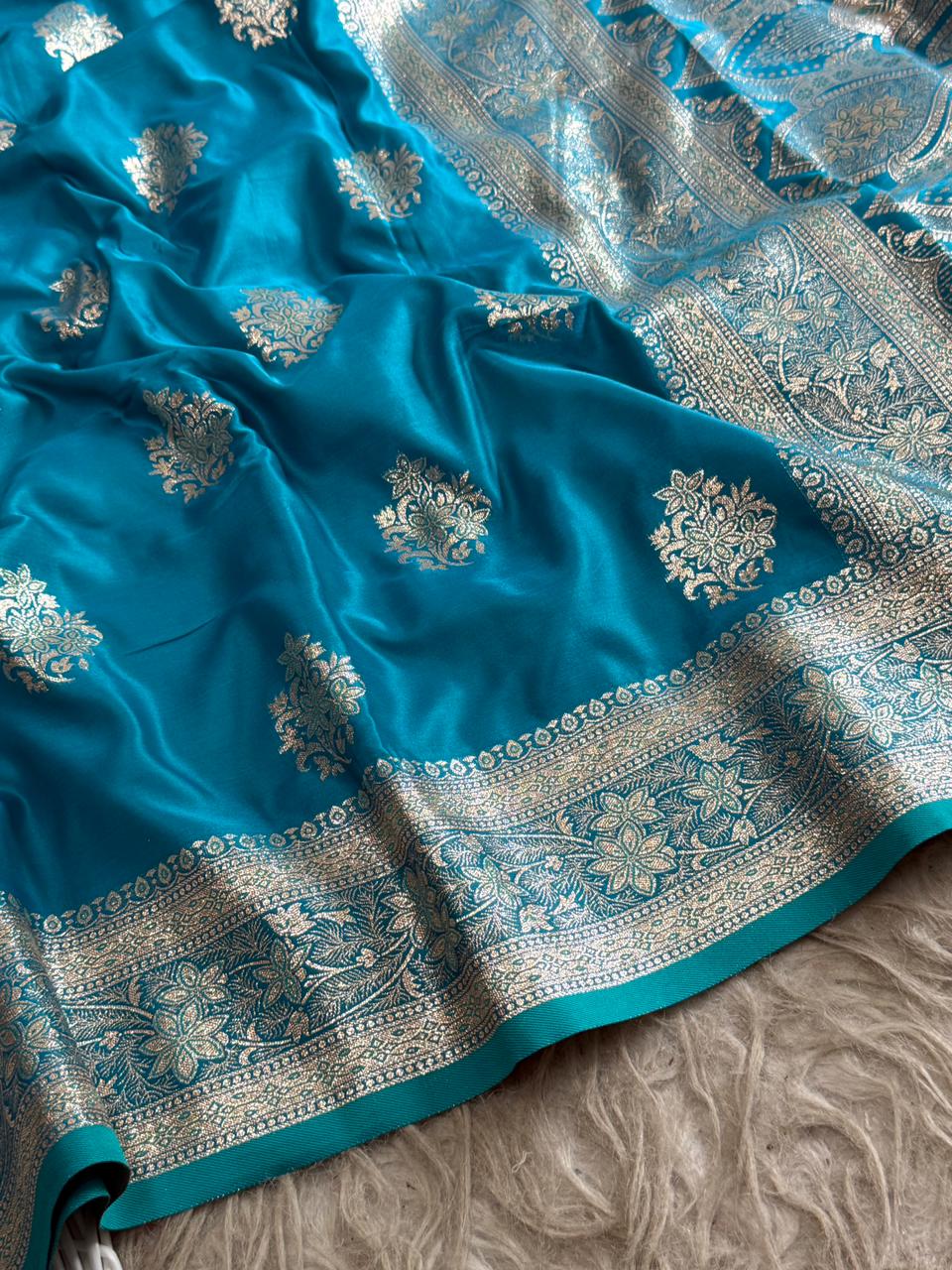 soft banarasi mashru satin silk saree