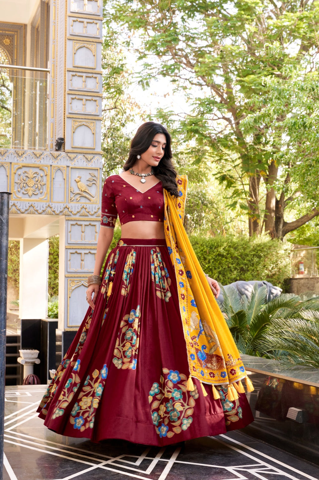 Tasar Silk Lehenga Choli