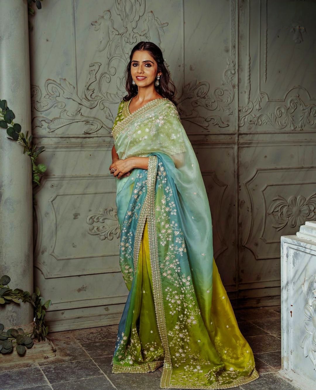 ORGANZA SILK DIGITAL PRINT SAREE