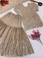 Pure Heavy Chinnon Silk Top Plazzo