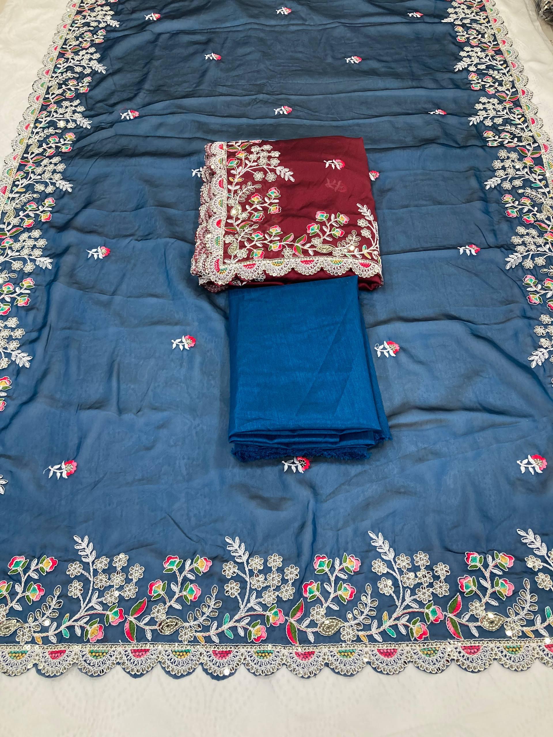 Party Wear Soft Rangoli Silk Saree