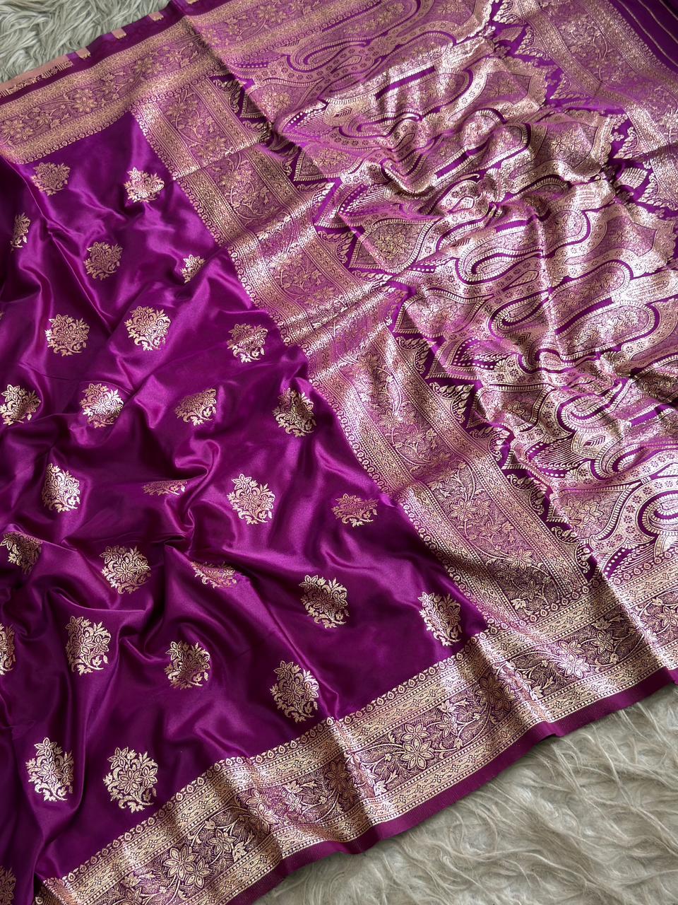 soft banarasi mashru satin silk saree