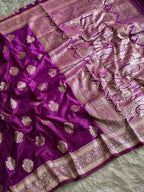 soft banarasi mashru satin silk saree