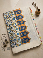 Viral Ajrak Mirror Work Saree