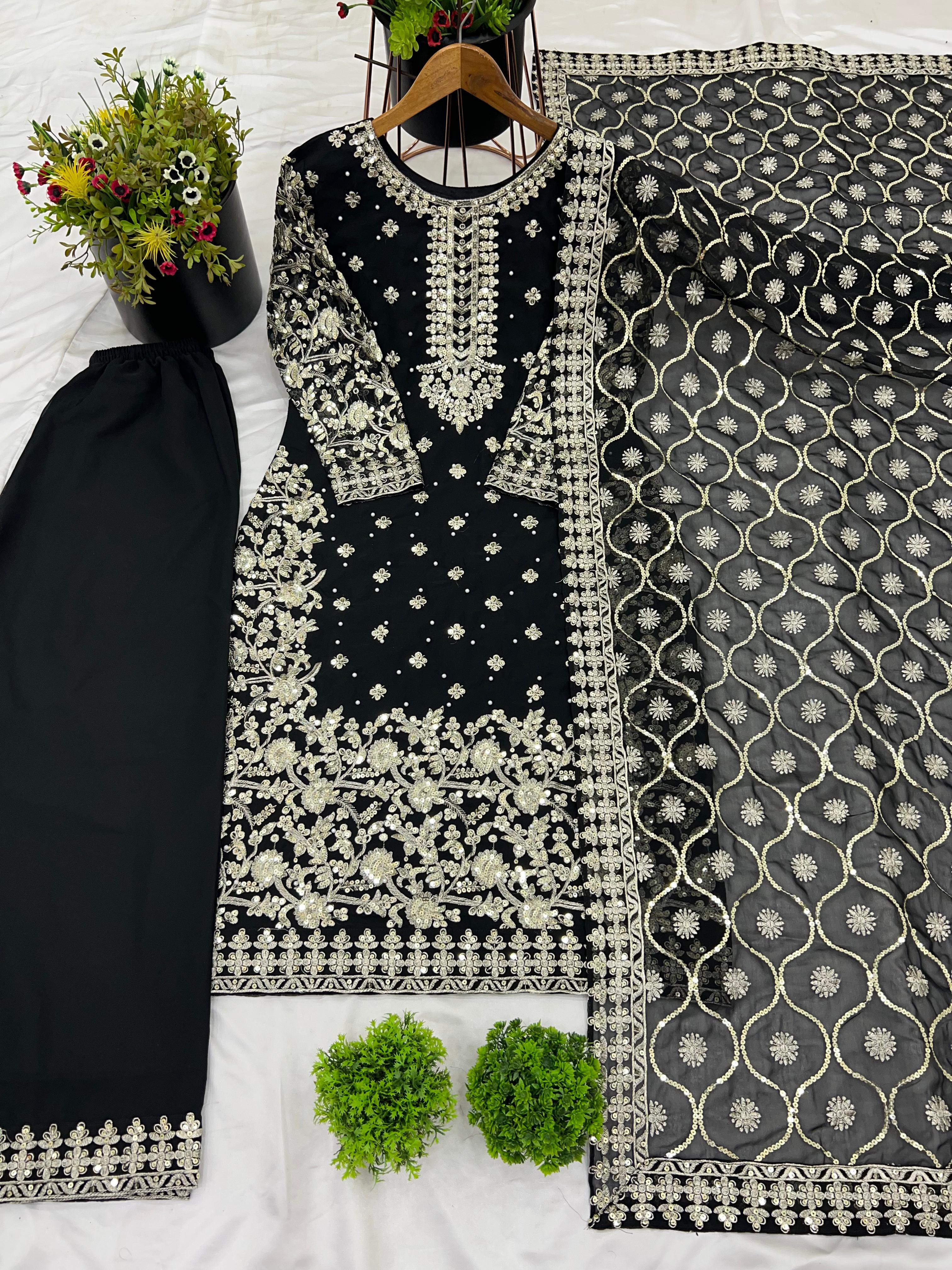 Party Wear Look Top-Plazzo