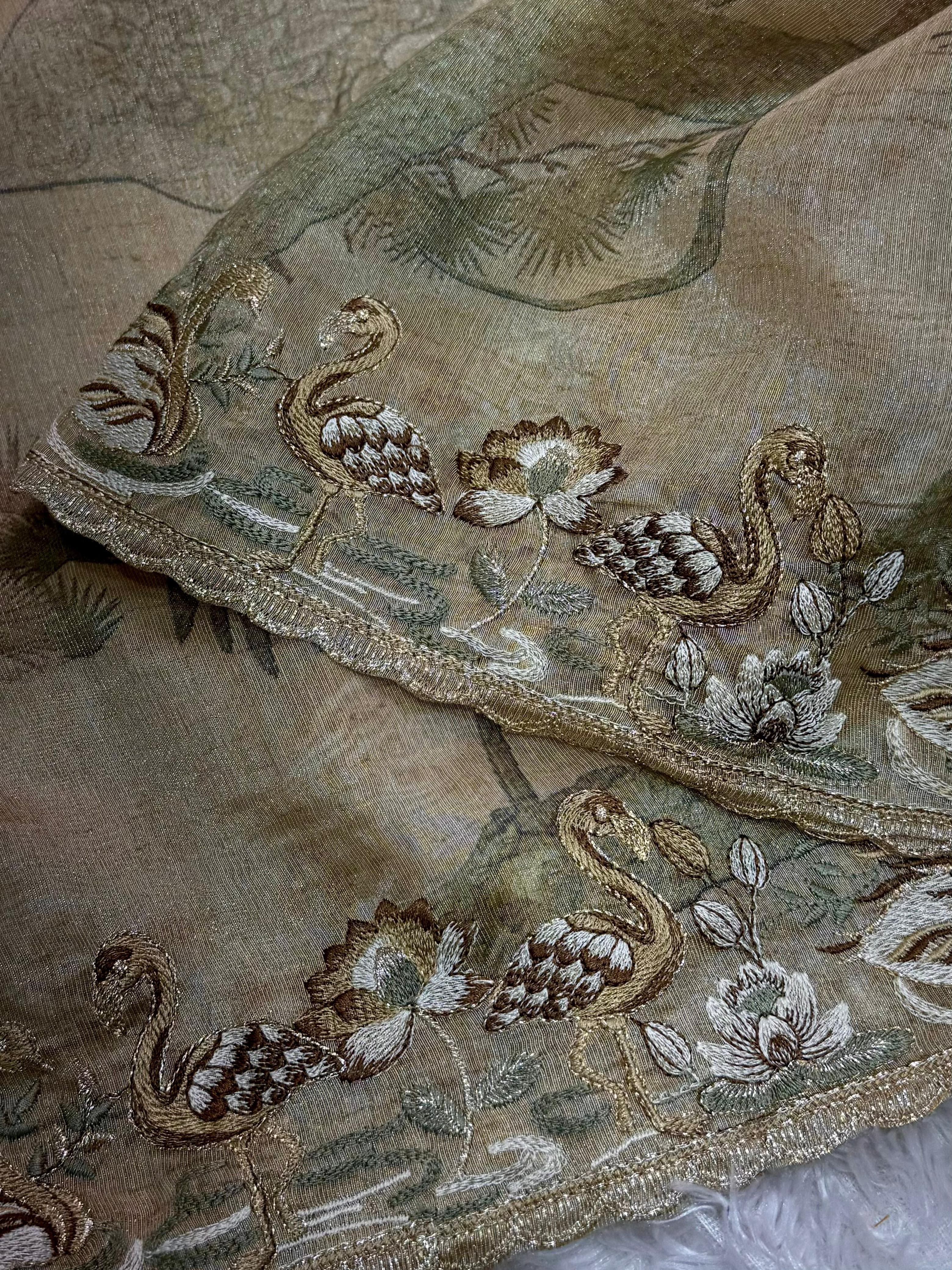 Glass Organza Saree