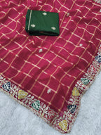 Sakhi Design Pure Chiffon Royalty Saree