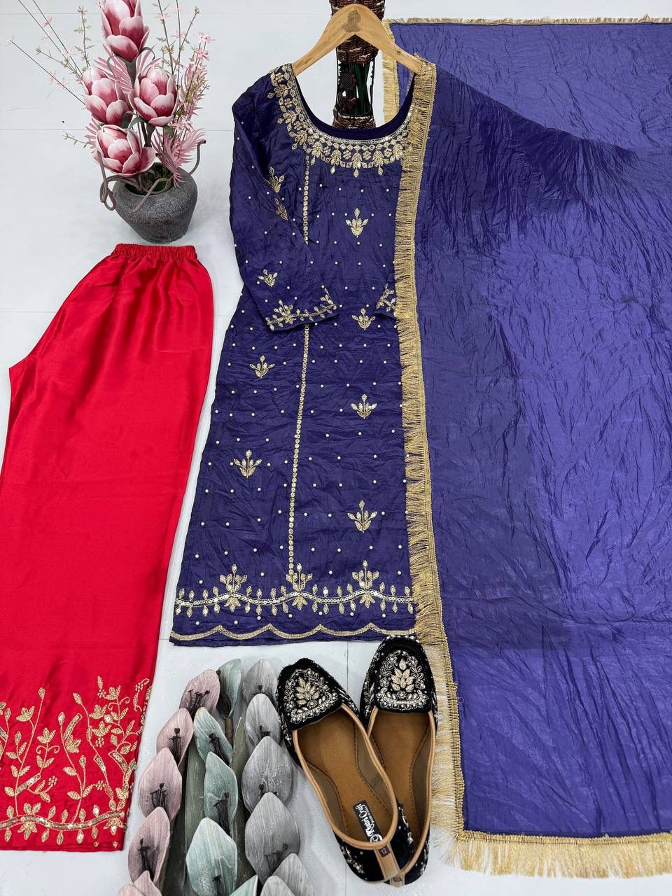 EMBRODERY SEQUENCE GOWN & DUPPATA