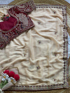 Soft Two Tone Rangoli Silk Saree