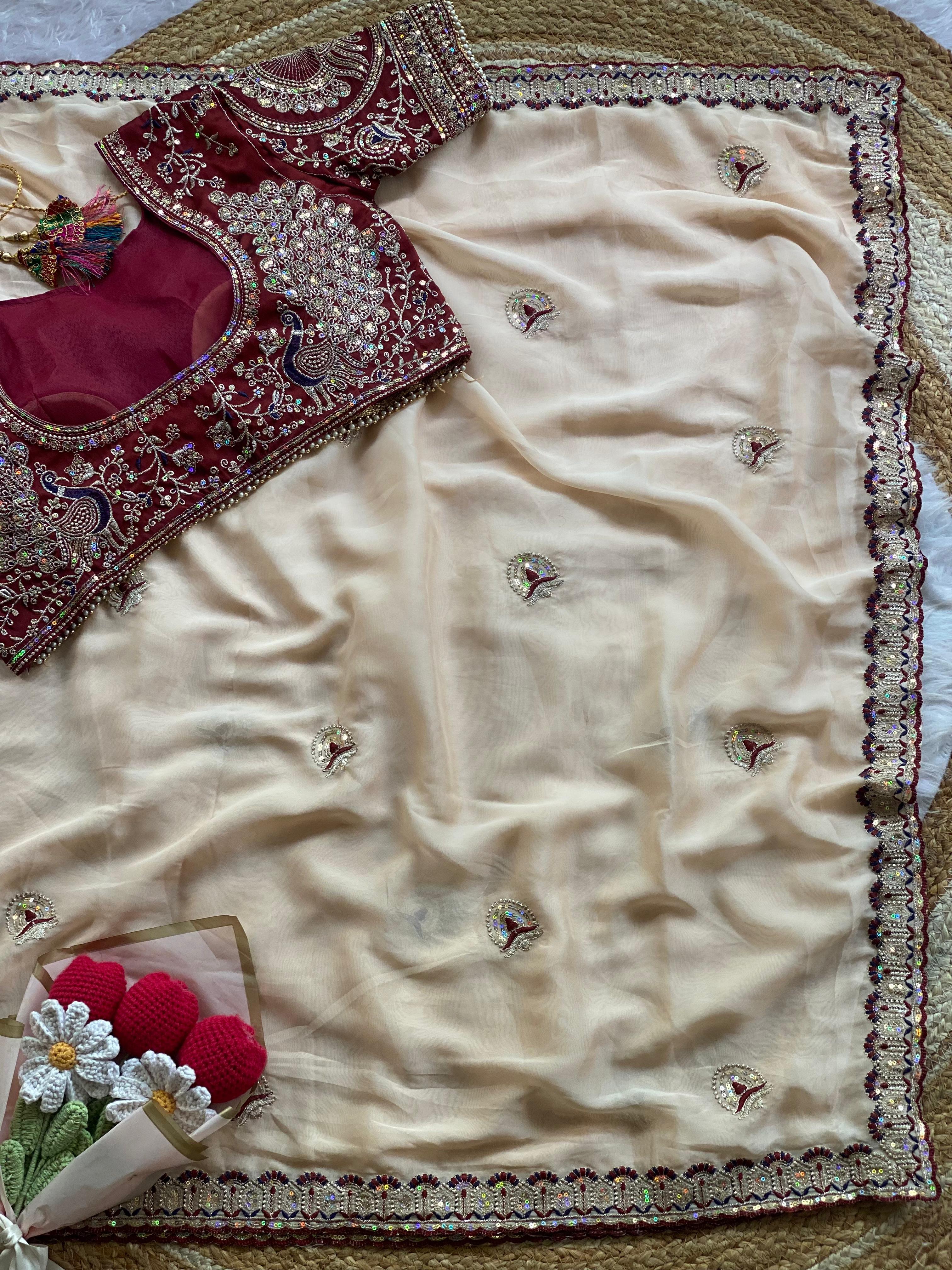 Soft Two Tone Rangoli Silk Saree