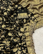 Wedding Attire pure khaddi georgette designer saree