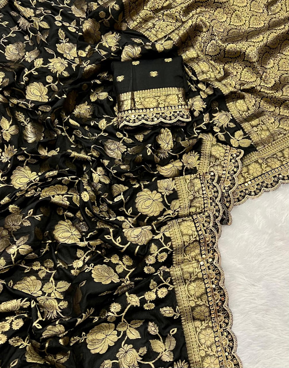 Wedding Attire pure khaddi georgette designer saree