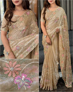 Zohra Fendy Satin Sequence Saree