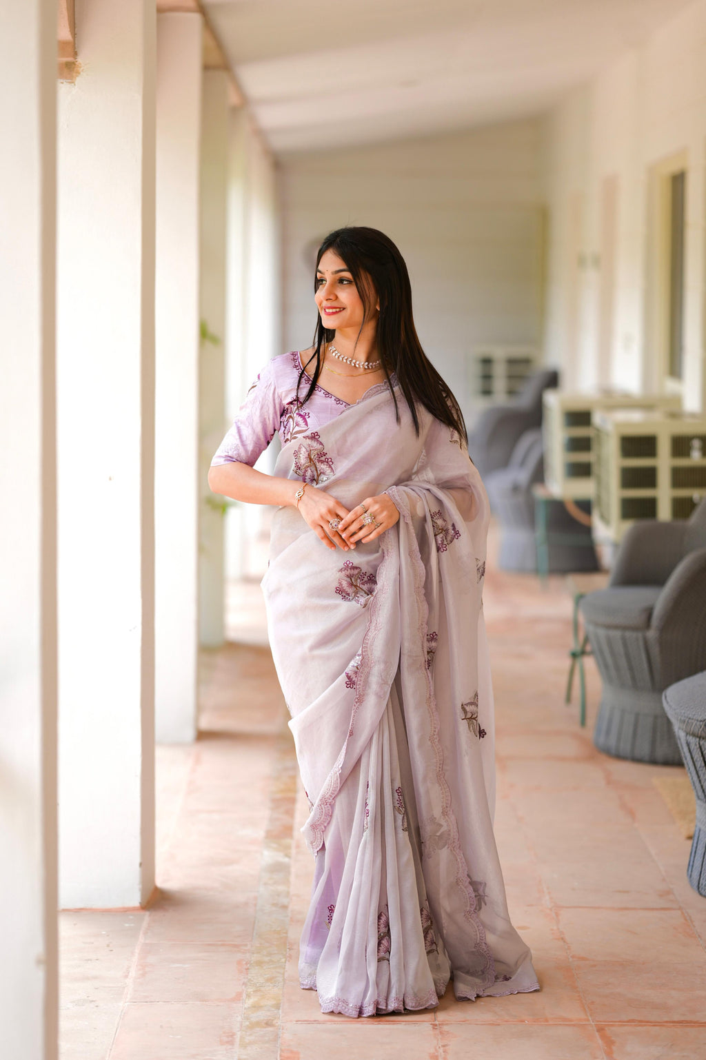 Tulsi Jute Organza Saree