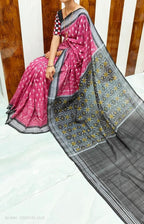 Plain Digital Print Saree