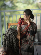 Soft bleck dola silk sarees