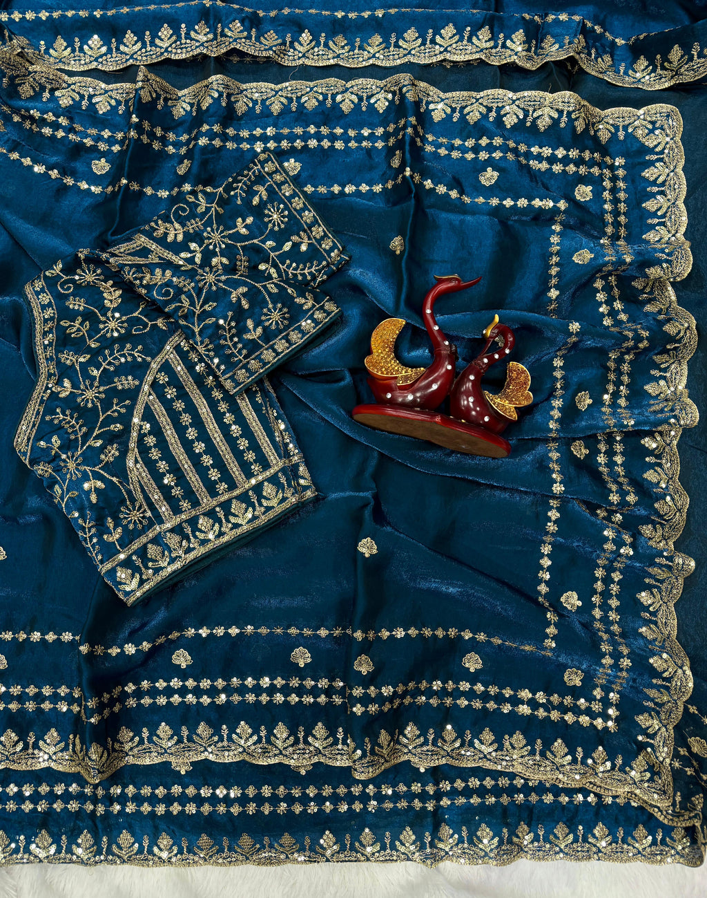 Wedding Special Soft Silk Embroidery Work Saree