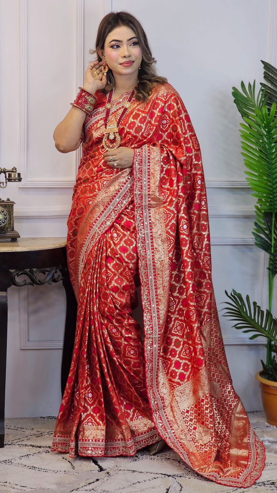 SOFT RUSSIAN BANDHEJ SAREE