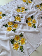 Soft Pure Georgette Handwork Sarees