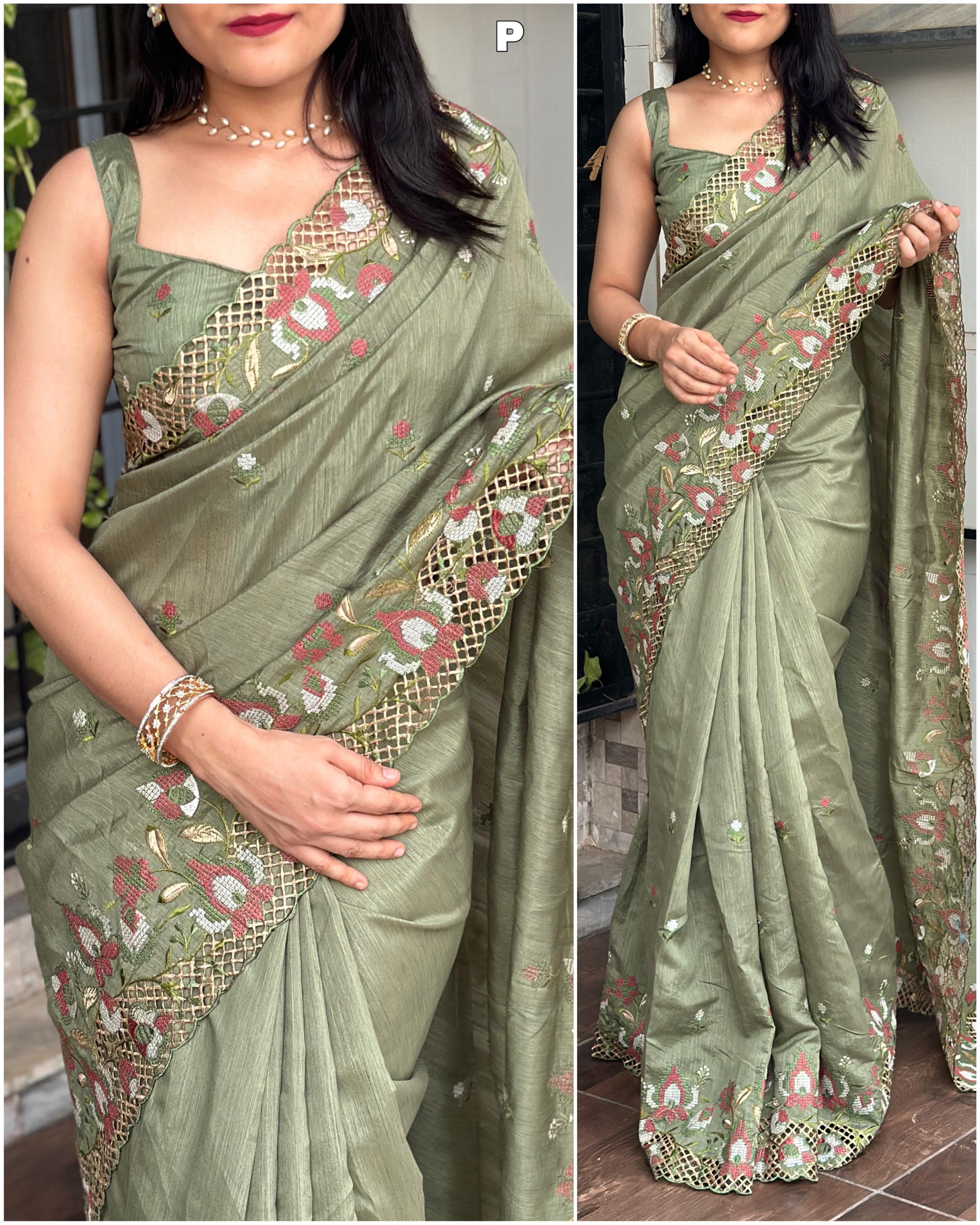 VISCOSE SLUB SILK SAREE