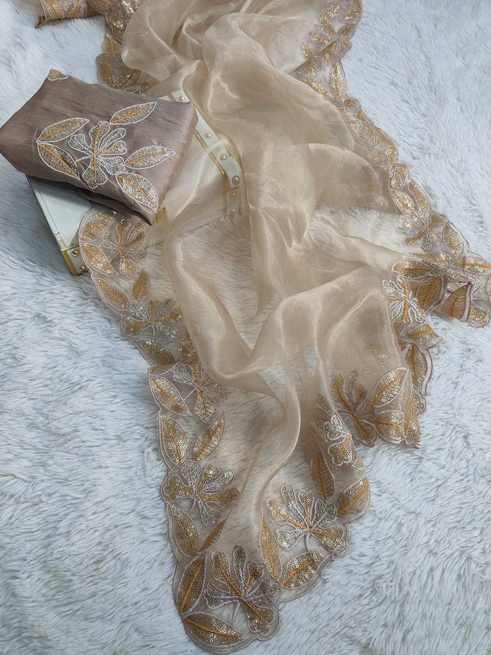 Sindhur Organza Silk Saree