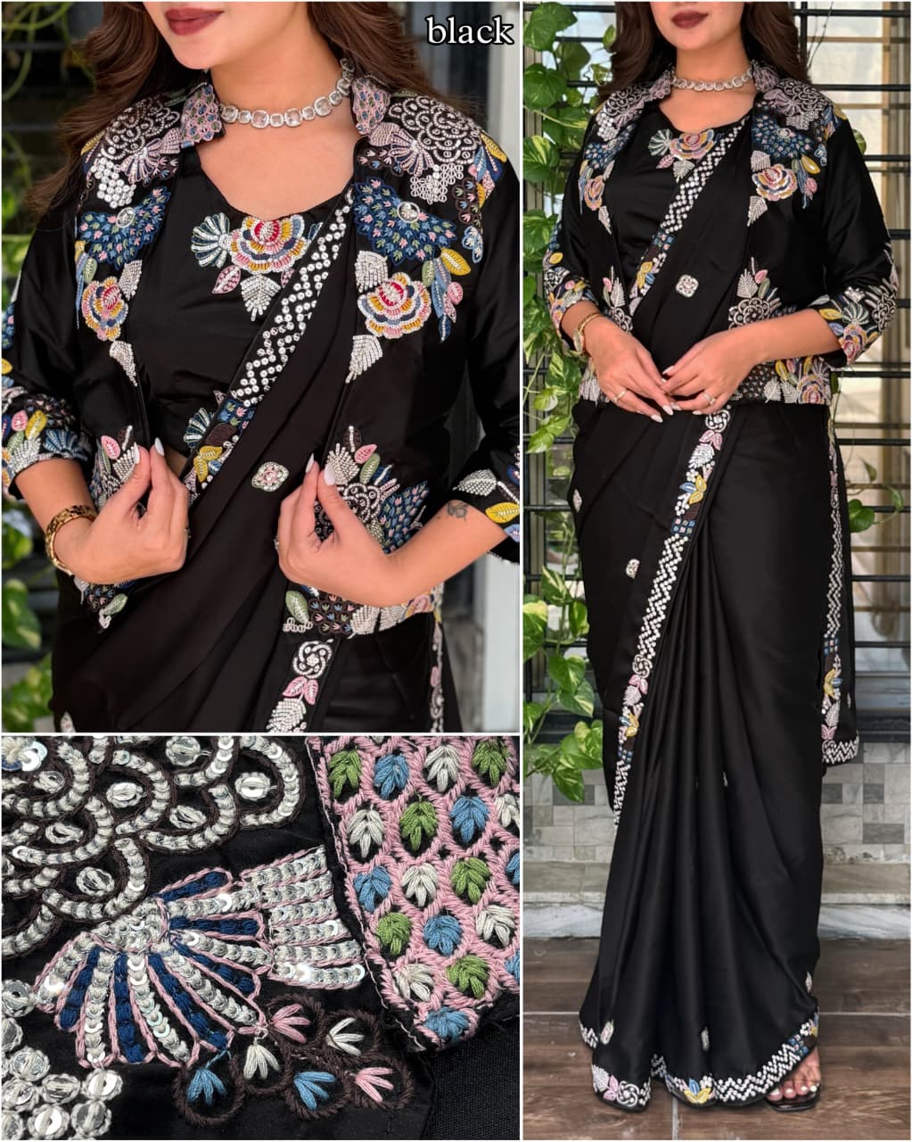 Jessica Wedding BSY Satin Saree