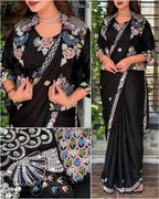 Jessica Wedding BSY Satin Saree