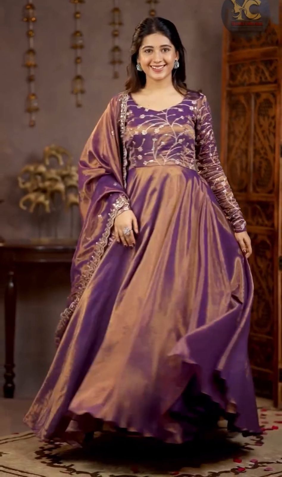 Heavy Cosmos Silk Material Anarkali Suit