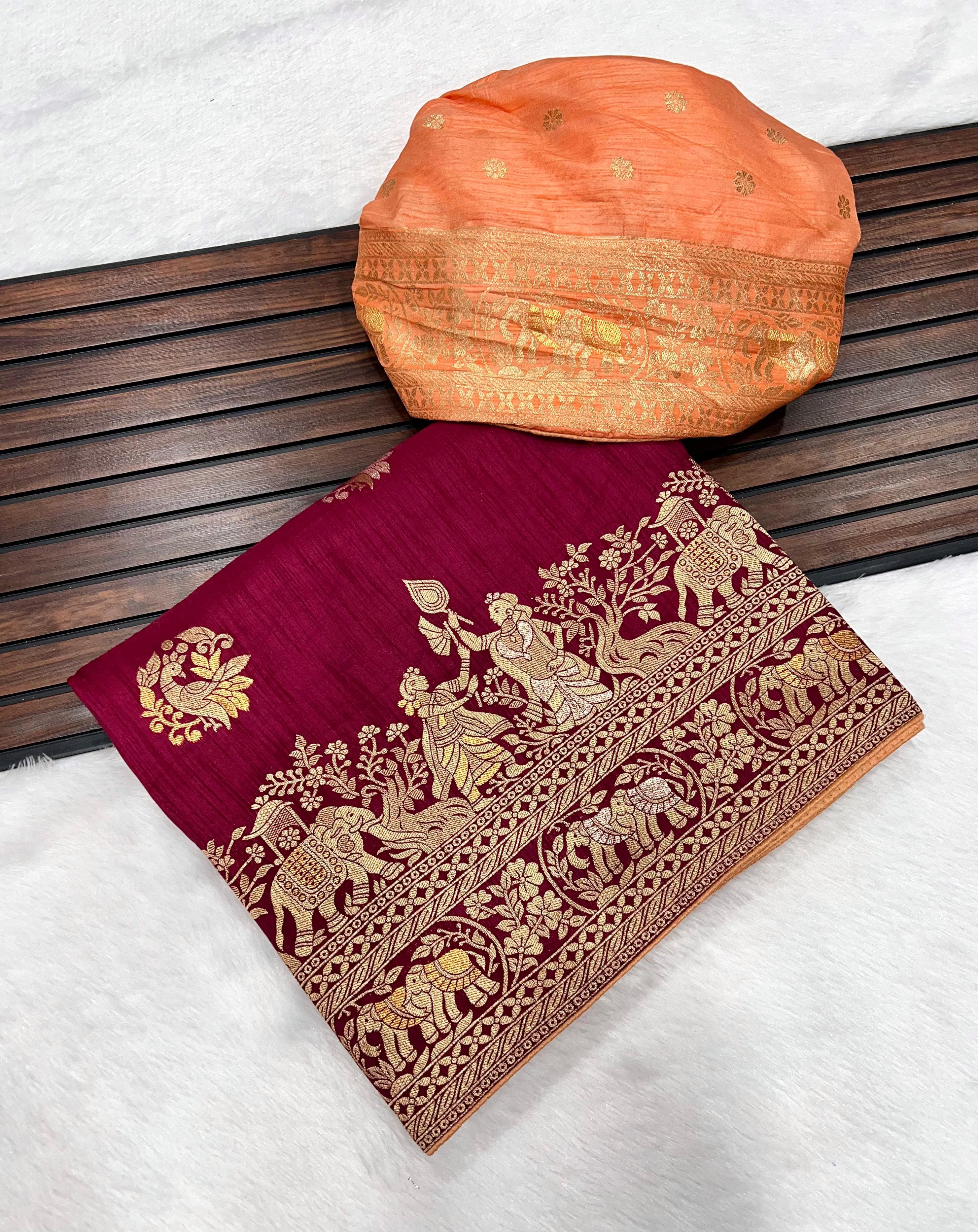 KALAMKARI DOLA SILK SAREE