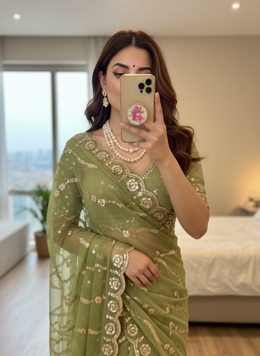 Supriya Sequence Laheriya Saree