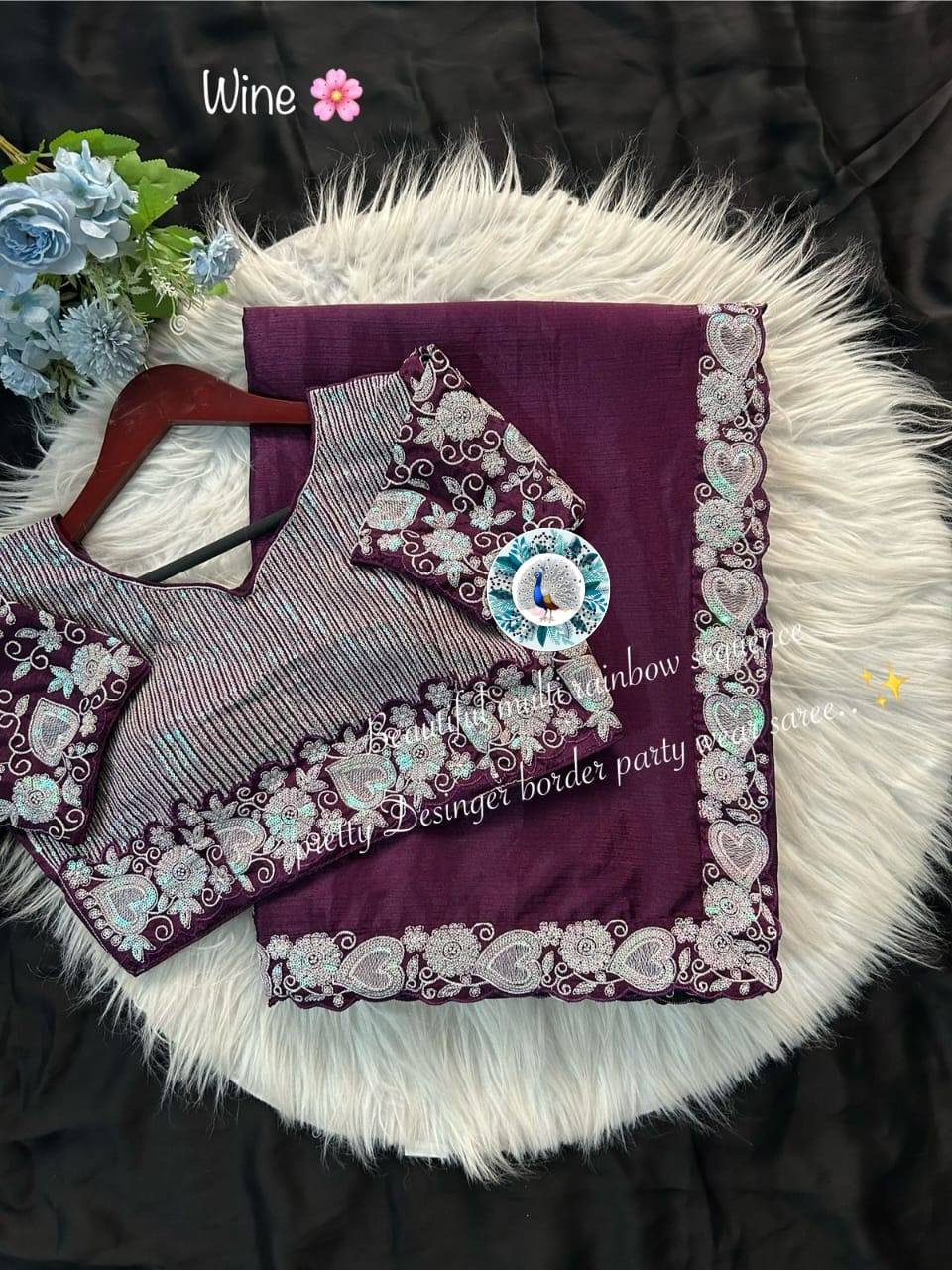 Chinon silks elegant saree