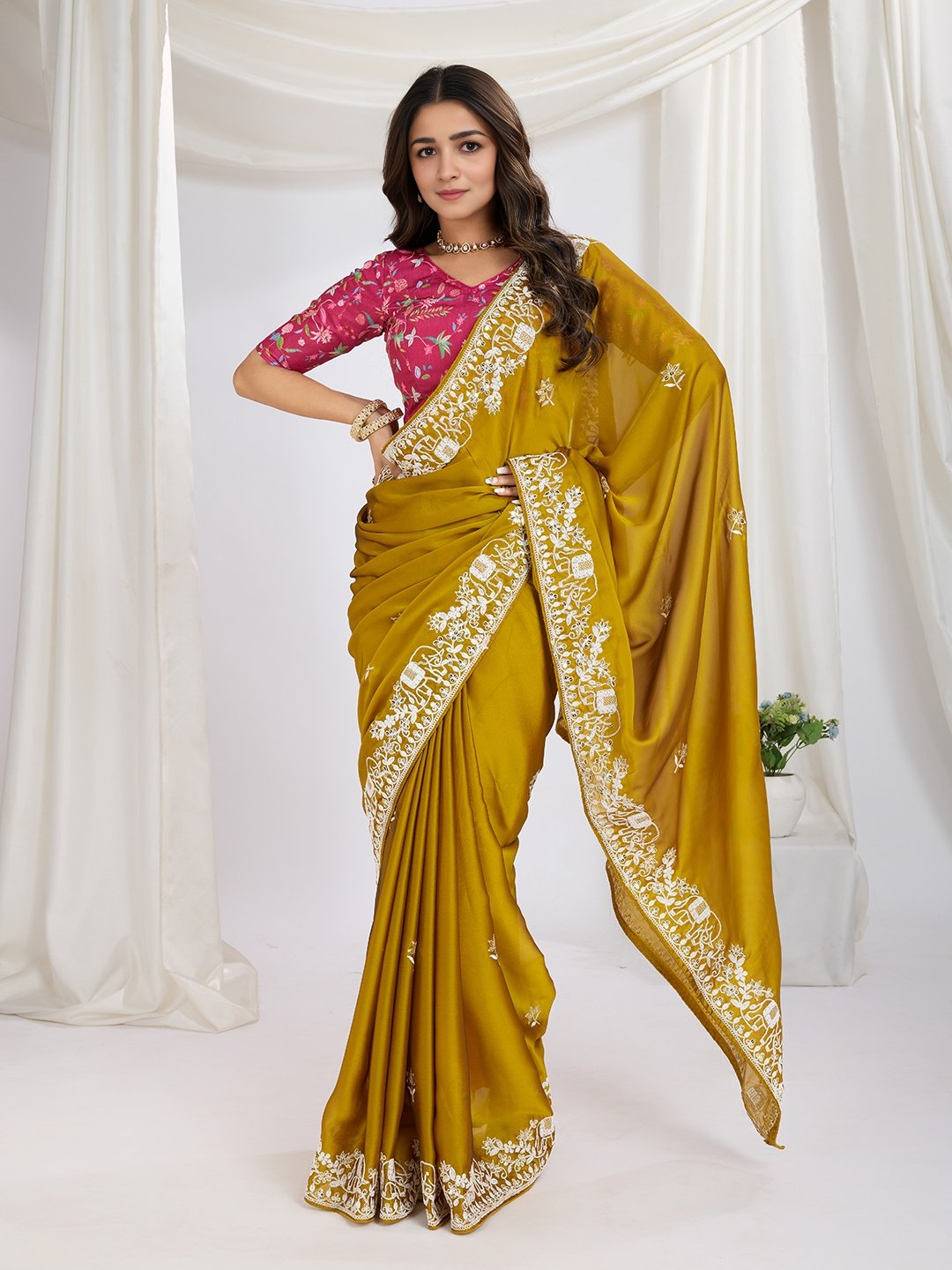Party Wear Rangoli Silk Saree